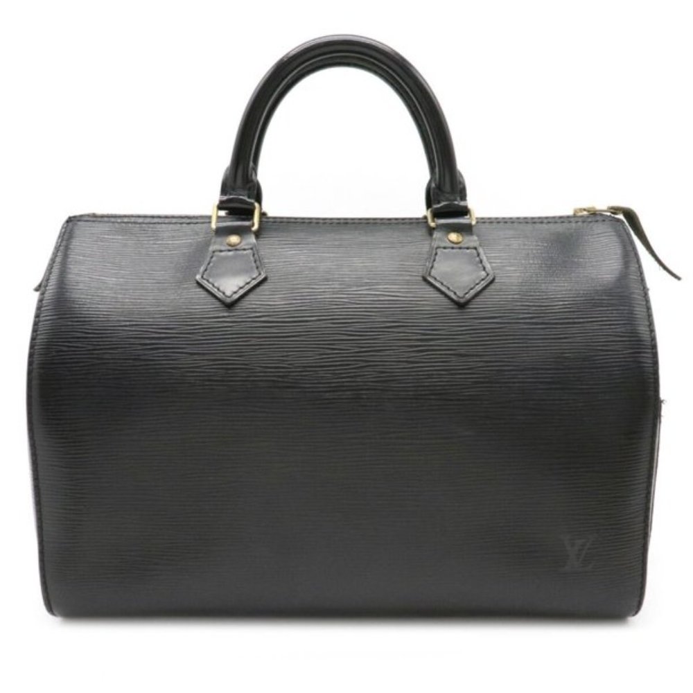 Vintage Louis Vuitton Epi Speedy 35 Black Leather Satchel Boston Bag Gold - Picture 11 of 16